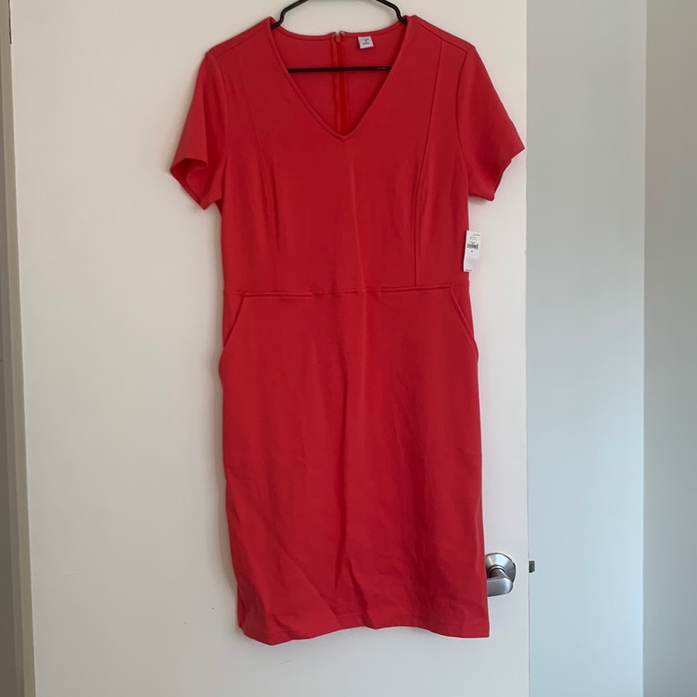Coral midi dress - new with tags